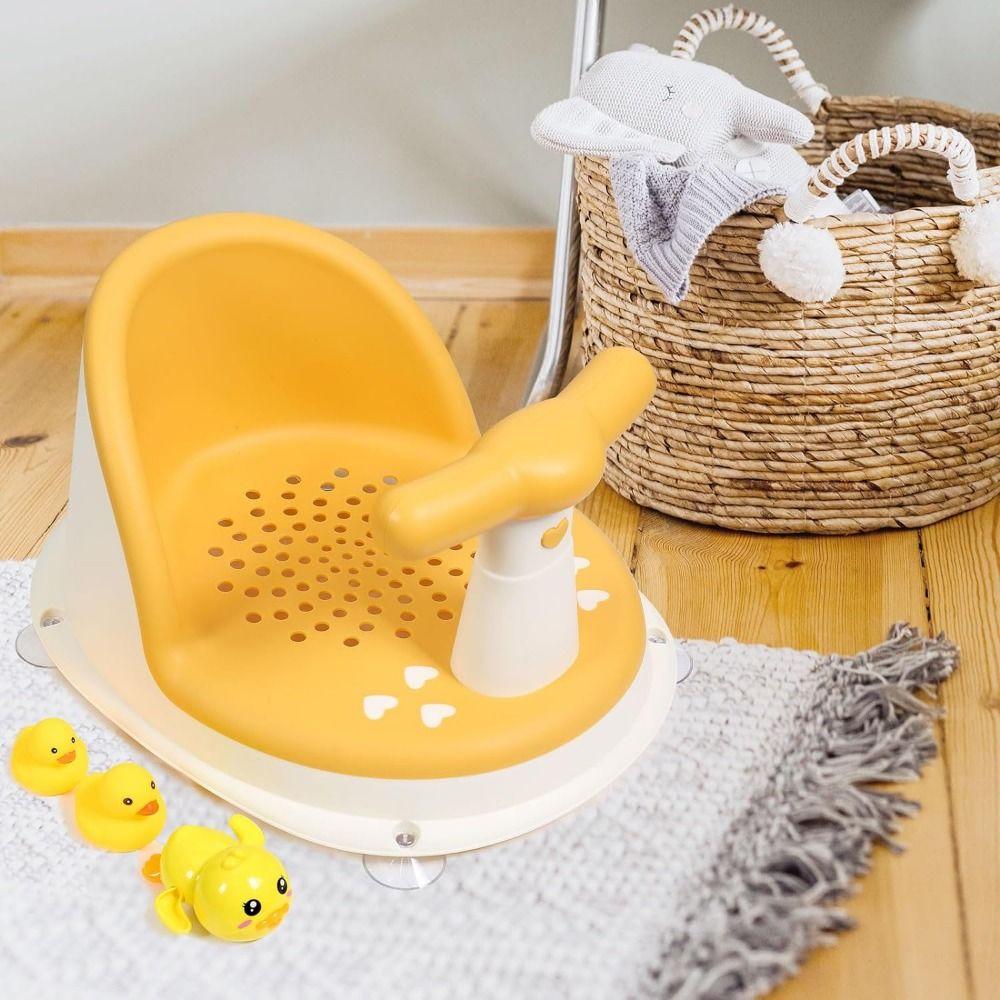 Portable Infant Bath Seat Non-Slip Baby Shower Seat Round Edge Infant Carseat  Summer