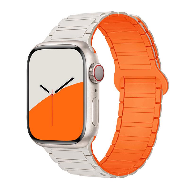 Современный силиконовый ремешок для Apple Watch Series 8/9 & S10 с магнитной застежкой