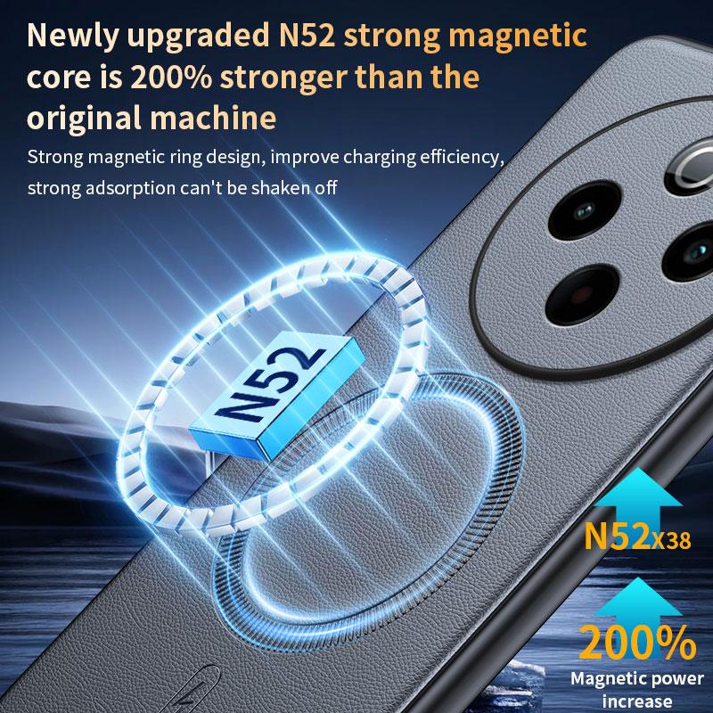 For Vivo Y500 Case Magnetic Leather Shield Cover For Vivo Y500 Anti-Fingerprint Non-Slip PC+TPU