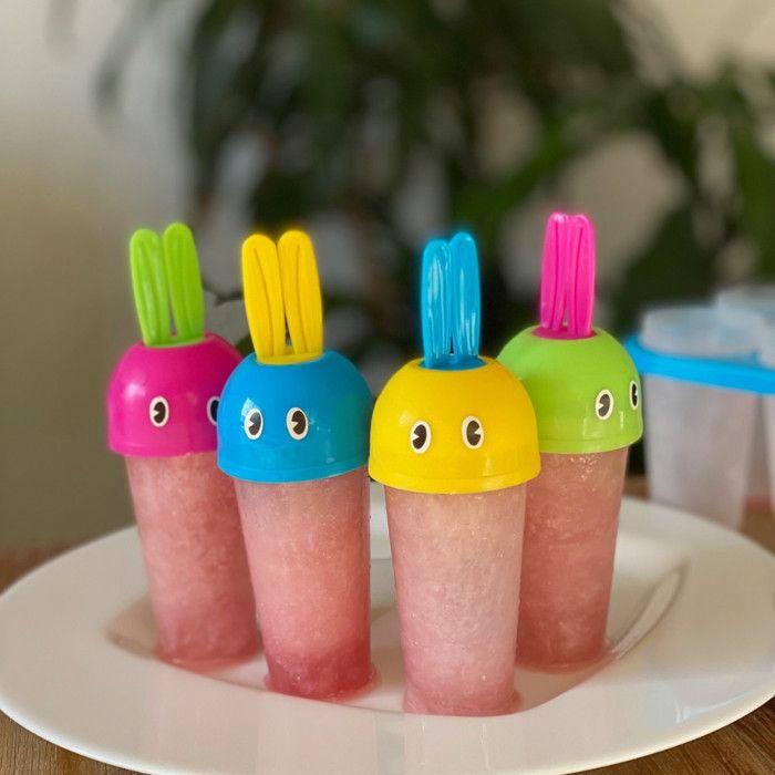 Moules à glace - SIROCO - Lot de 4 - Forme de Lapin - Réutilisables - Démoulage Facile