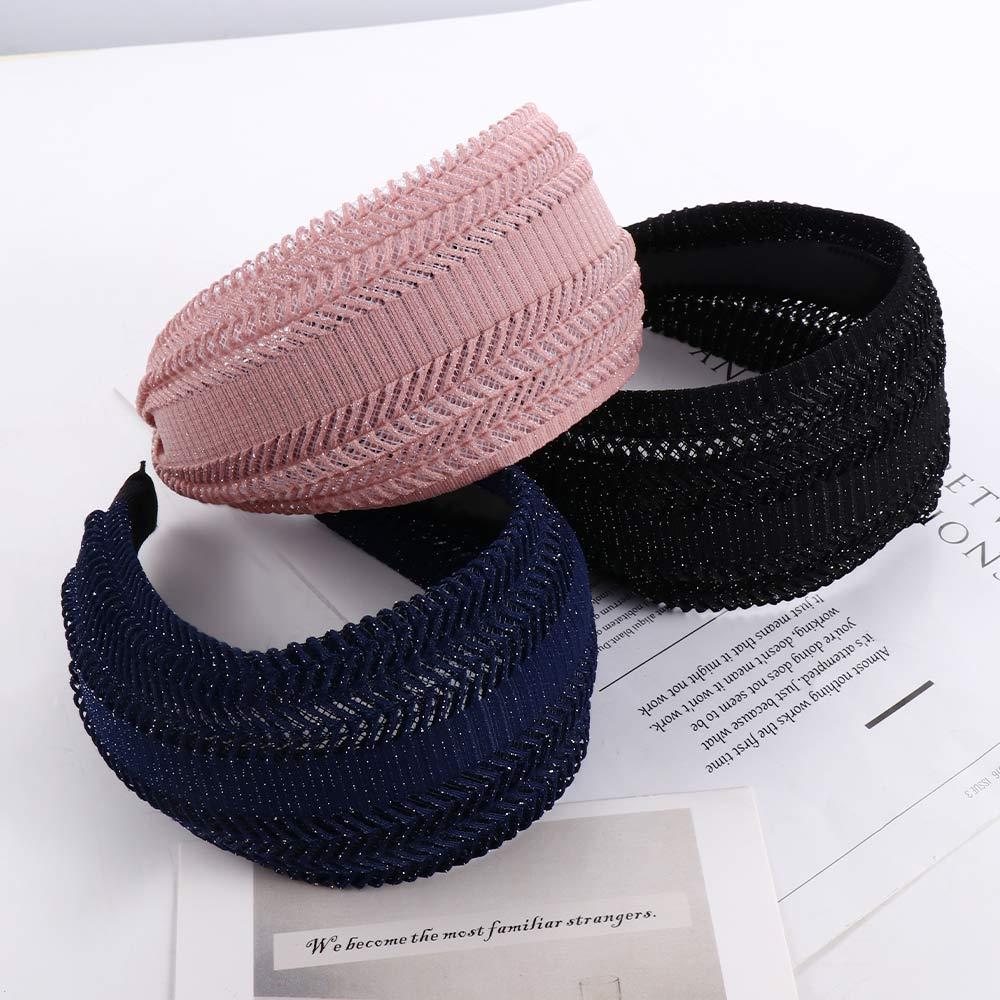 Non Slip For Girls Headwear Wide Side Korean Head Wrap Women Hair Hoop Headband Lace Hairbands