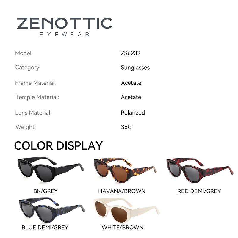 ZENOTTIC Women Butterfly Acetate Polarized Sunglasses Thick Frame UV400 Protection Sun Glasses Fashionable Ladies Shopping Gift