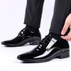 Черные formal shoes с острым носком и шнуровкой из лакированной кожи Мужские Классический стиль Низкая цена Офисные Роскошные Дизайнерские 39 Для костюма Социальные Мужские