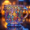 Набор чашек для кофе Цветные церковные чашки для христианских подарков Верные друзья Ручная работа 400 мл Кофейные кружки с крестом с религиозным искусством