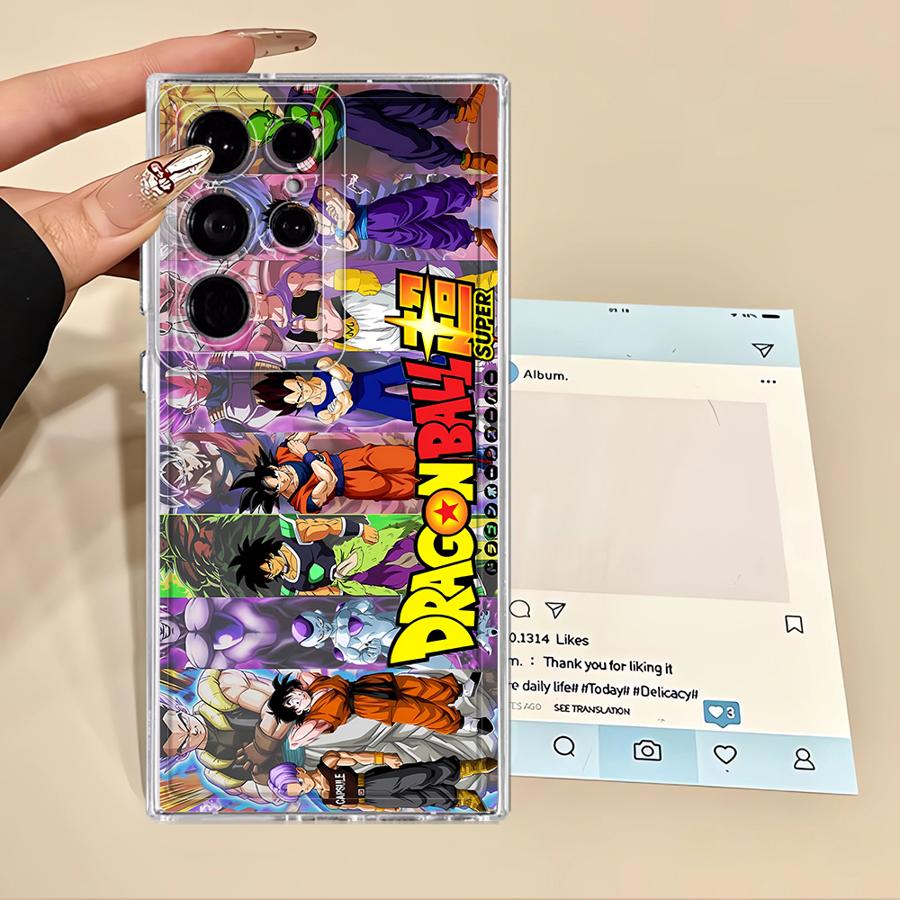Чехол-бампер с рисунком из аниме Dragon Ball для Samsung Galaxy S22 FE Note 20 Ultra 10 S21 S24 S25 Edge S20 Plus S23 Ultra S26