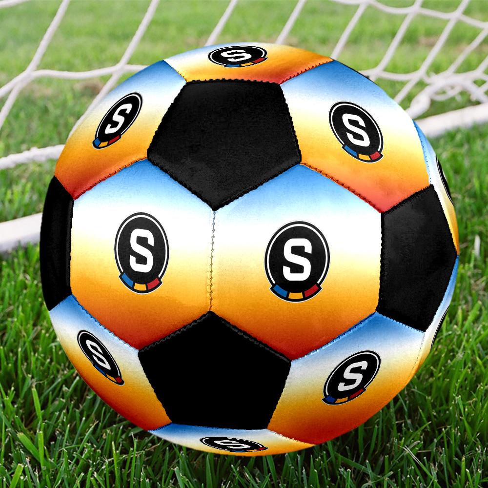 AC Sparta Prague Soccer Ball Colorful All Ages Machine Stitched PVC Competition Ready Durable High-Bounce.SIZE5