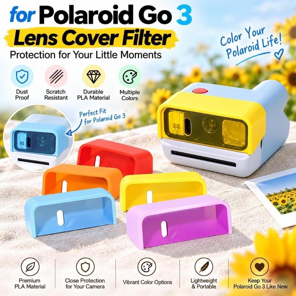 Wear Resistant Camera Lens Cover Camera Lens Protector for Polaroid Go 3 Daily Photography