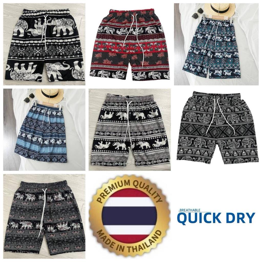 Elephant Pants Shorts Adjustable Elastic High Waistband Strap Rope Women Print Thailand Casual Streetwear Beach Bohemian Retro Vintage Boho