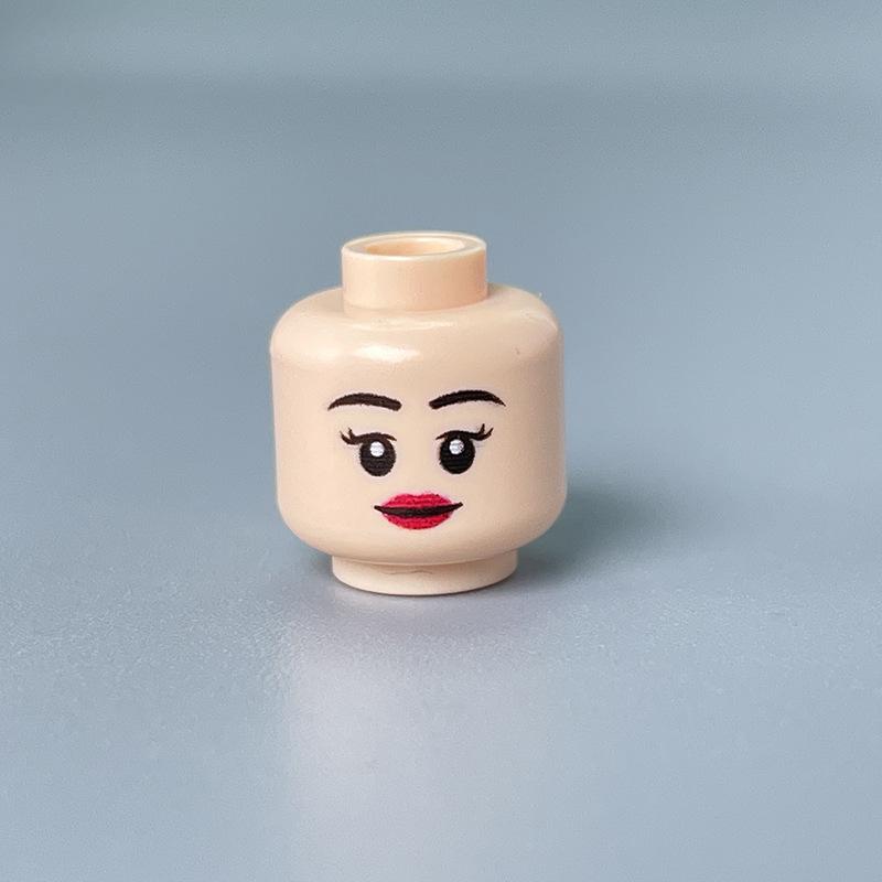 Набор голов минифигурок из строительных блоков – Выражения лиц в жёлтом