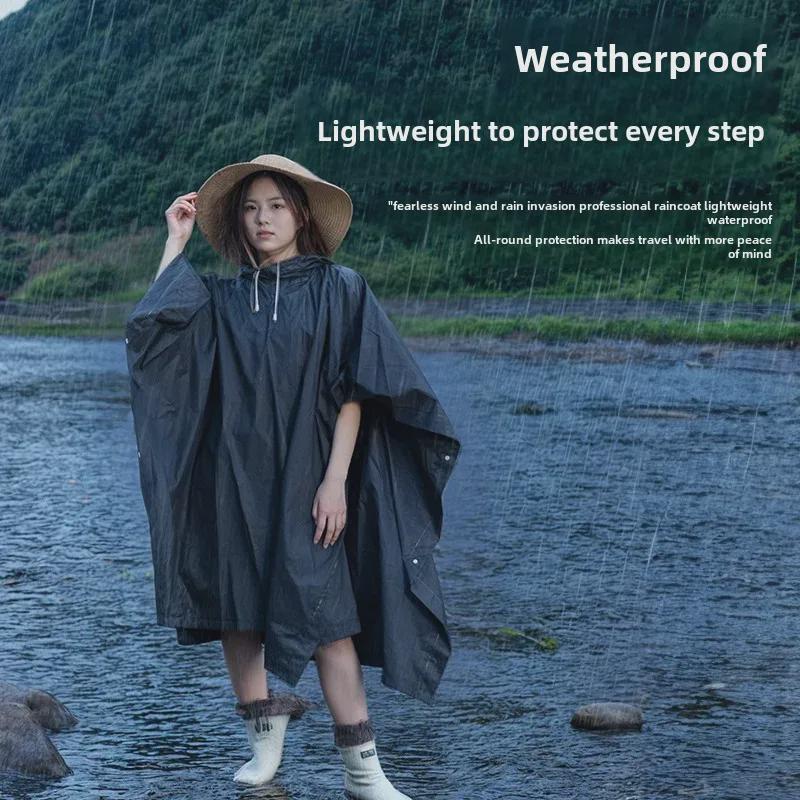 Унисекс 3-в-1 дождевик-накидка для путешествий, походов, рыбалки, кемпинга и альпинизма