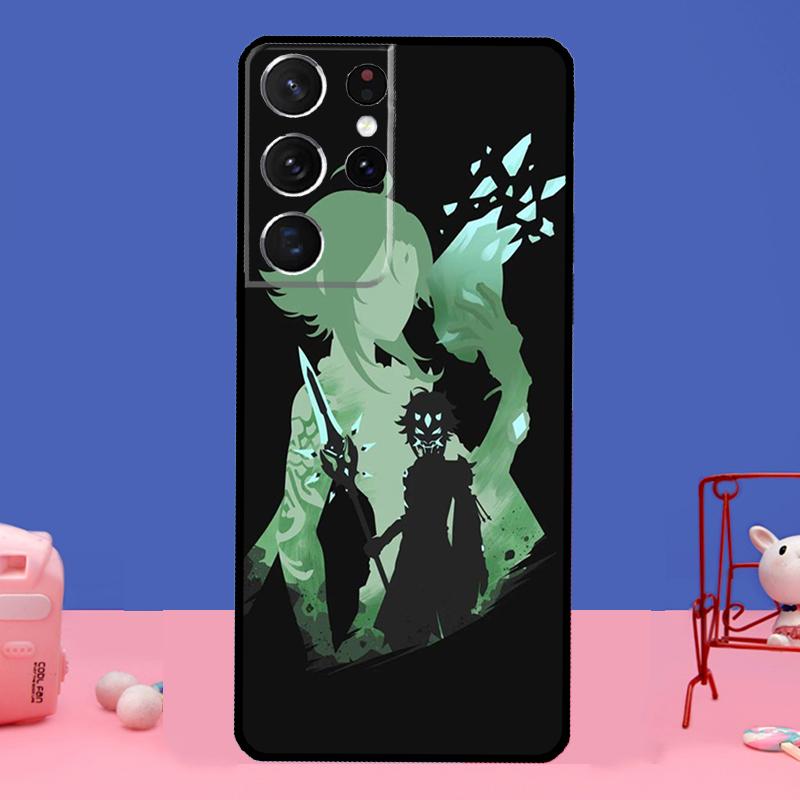 Genshin Impact Xiao Phone Case For Samsung Galaxy S21 Ultra S20 FE S8 S9 S10 S22 Plus Note 20 Ultra Full Cover