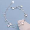 925 Sterling Silver Bracelet with Genuine Pearls and Elegant Knots Design Luxury Beaded Charm Party Jewelry for Women