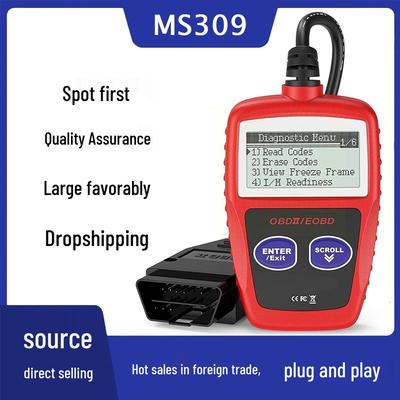 MS309 Автомобильный считыватель кодов OBD2 Диагностический инструмент