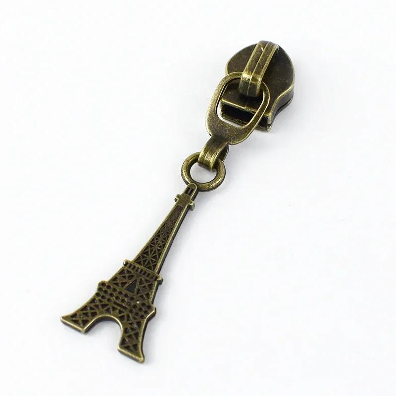 Meetee 5-20 шт. 5# Слайдер для нейлоновых молний, головка молнии из цинкового сплава, декор, бронзовый пуллер для молний, аксессуары для шитья куртки, пальто