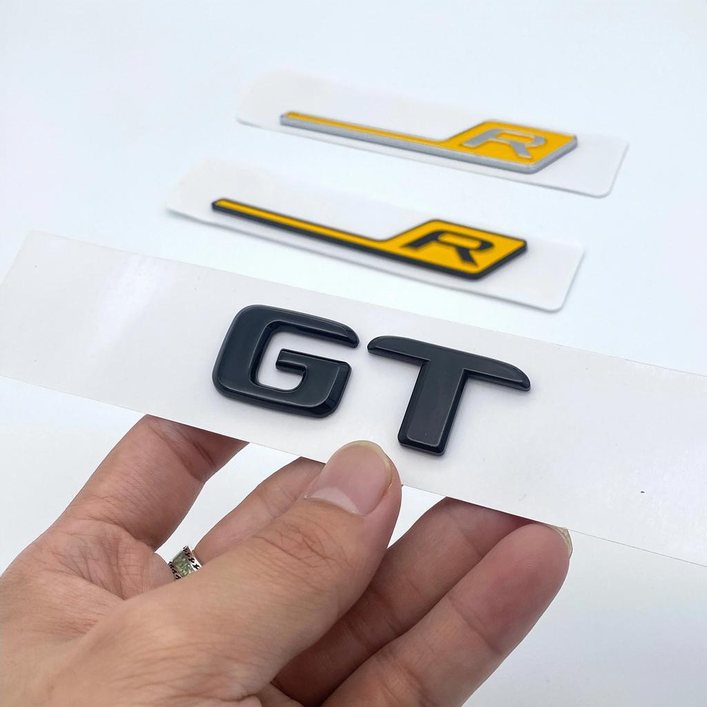 3D Flat Letters ABS Emblem GT GTC V8biturbo for Mercedes Benz AMG Car Trunk Lid Nameplate Badge Logo Sticker Chrome Glossy Black MU8