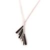 [L0678] - Silver Necklace 'Calypso' Black Silver