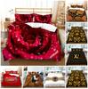 3D Digital Printed Bedding Set, Luxurious Home Duvet and Pillowcase, 2/3 Pieces of Microfiber Fabric for Home Decoration