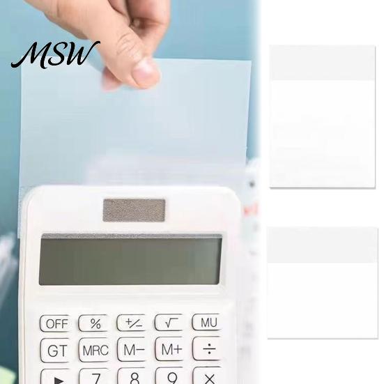 Removable Clear Sticky Notepads 2PCS Transparent Notepads, Waterproof Memo Pads, Smooth Writing Self Stick Notes for Journaling Strong Adhesive