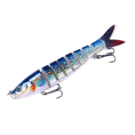 Составная искусственная приманка для рыбалки с 3D глазами, реалистично выглядящая, яркой расцветки, имитация, твердая приманка с тройными крючками