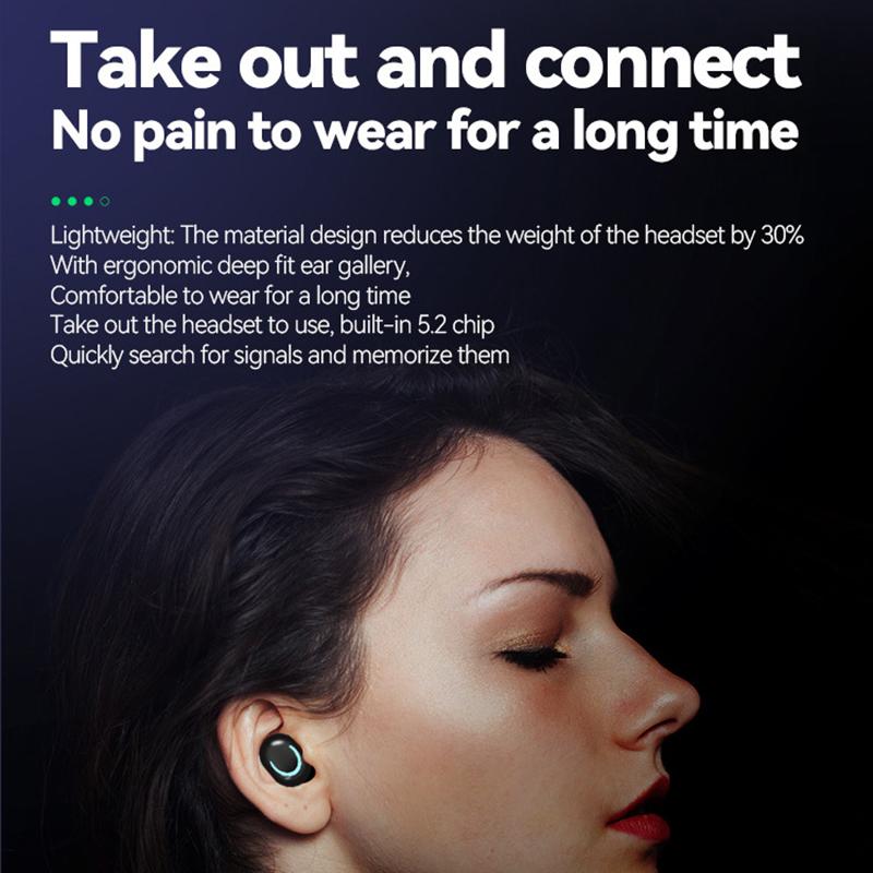 VAORLO X12 Мини-вкладыши Беспроводная гарнитура с шумоподавлением Наушники с цифровым дисплеем для Xiaomi Android Водонепроницаемые стереонаушники