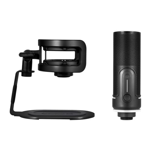 Streamplify MIC PRO USB Condenser Microphone with Switchable Directional Sensitivity, 192kHz/24bit Streaming, RGB/LED Light, Quick Mute, Headphone Out