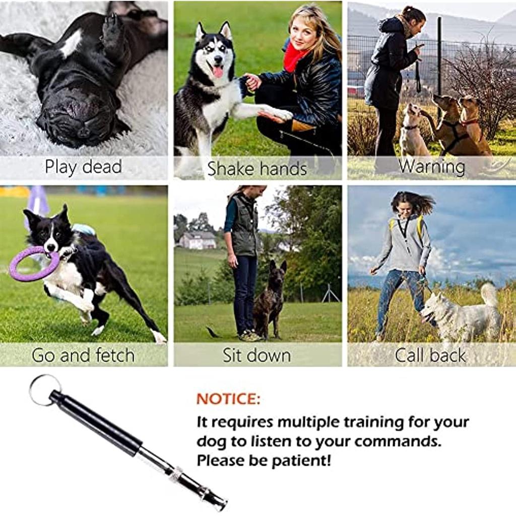 Свисток для собак, набор из 2 свистков для собак, аксессуар для собак, профессиональный ультразвуковой свисток для защиты от собак, надежный