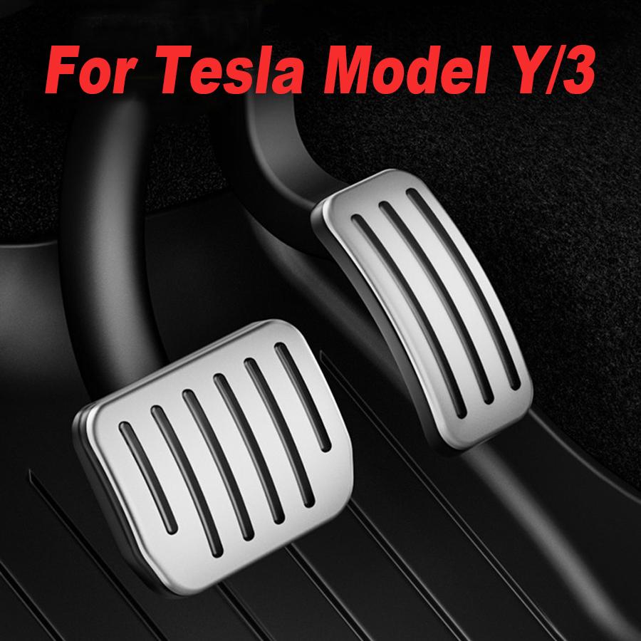 Для Tesla Model Y Juniper 2026 2026 Обновленные накладки на педали Нескользящие Алюминиевые накладки на педали газа, тормоза и подставку для ноги