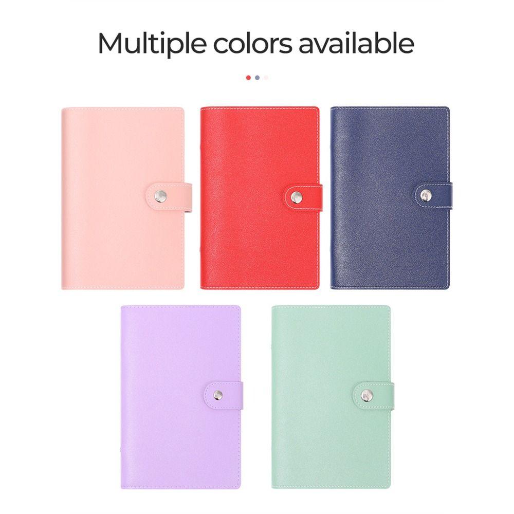 Macaron Money Organizer PU Leather Loose-leaf Notebook Durable Cash Saving Planner Planner