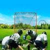 Lacrosse Goal, 6' x 6' Lacrosse Net, Folding Portable Backyard Lacrosse Training Equipment, Steel Frame Training Net, Quick & Easy Setup Lacrosse