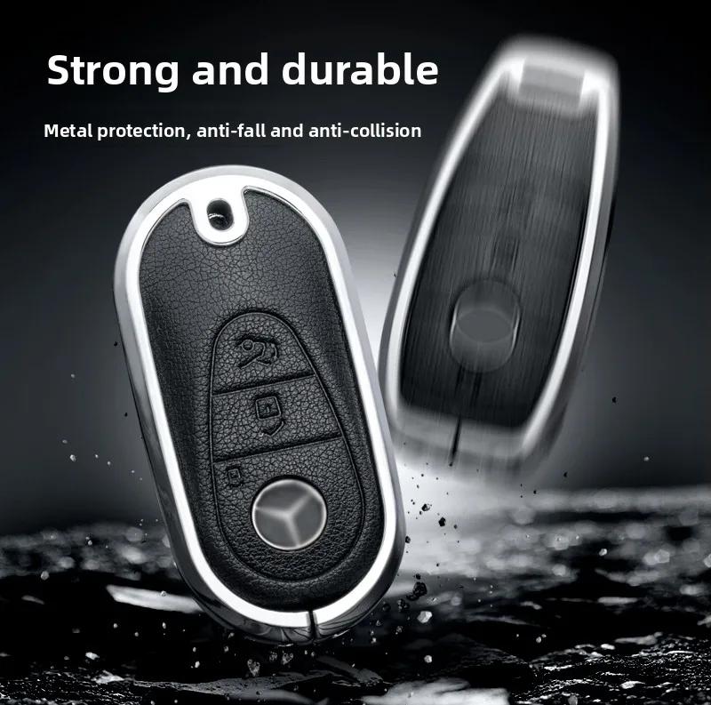Car Key Case Cover For Mercedes benz A C E S G GLS CLA Class W213 W203 W205 W211 W204 AMG Zinc Alloy benz accessories E2