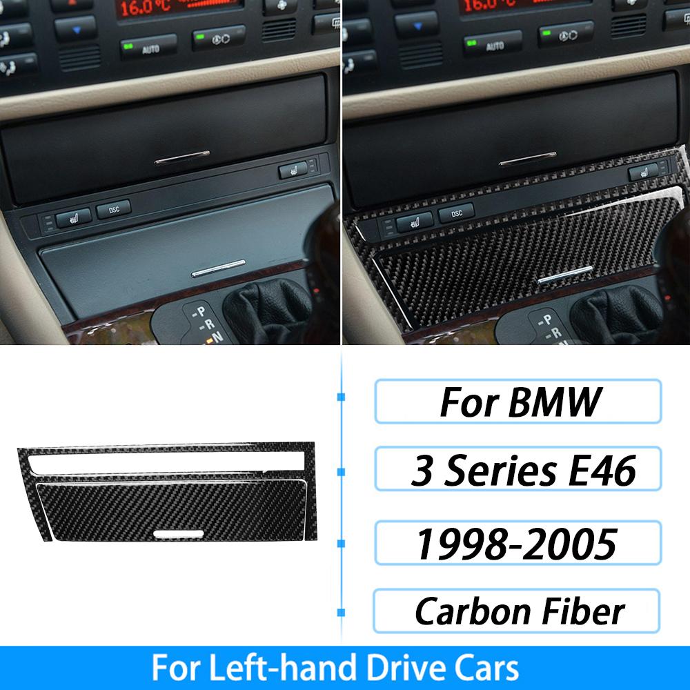 For BMW 3 Series E46 M3 1998-2006 Real Carbon Fiber Gear Shift Air Outlet Vent Window Lift Dashboard Set Car Interior Sticker