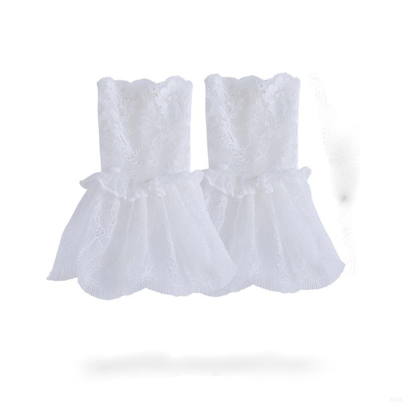For Women Wedding Dress Pleated Cuffs Lace Fake Cuffs Detachable Wrist Cuffs Glove