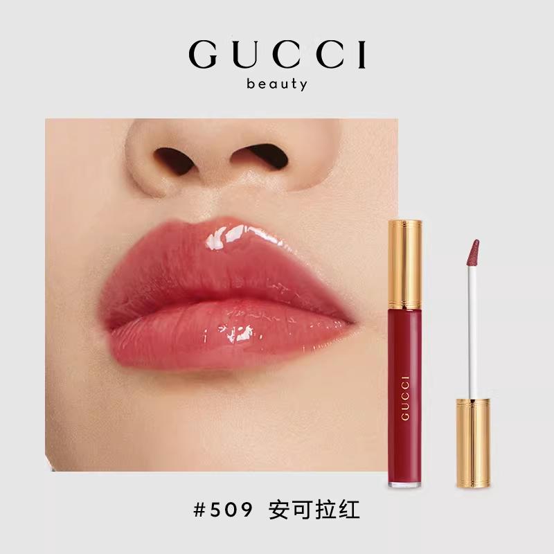Gucci Красочный увеличивающий блеск для губ 2025 Рождественский лимитированный блеск для губ Водянистый Глянцевый Стойкий Цвет 509 Якорный Красный