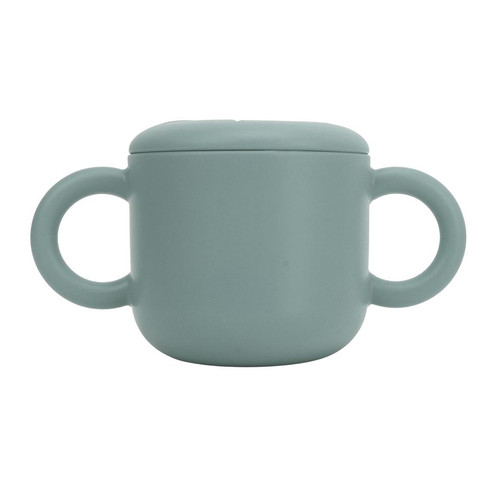 Детская силиконовая чашка для закусок, многоцелевая, безопасная, здоровая, портативная, с двумя ушками, детская чашка для закусок