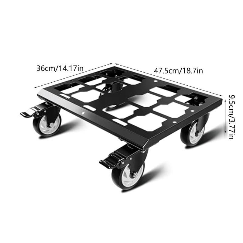 Промышленная роликовая база Прочная стальная тележка на колесах с большими колесами Мастерская Тележка для инструментов