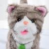 Интерактивный плюшевый котенок, который ходит и говорит - Электронный питомец с поводком, с функциями пения - Идеальная детская игрушка