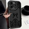 Дизайнерский черный кружевной чехол-кейс для телефона iPhone 17 Pro Max 12 Pro 15 Plus 16 Air 13 17e 11 14