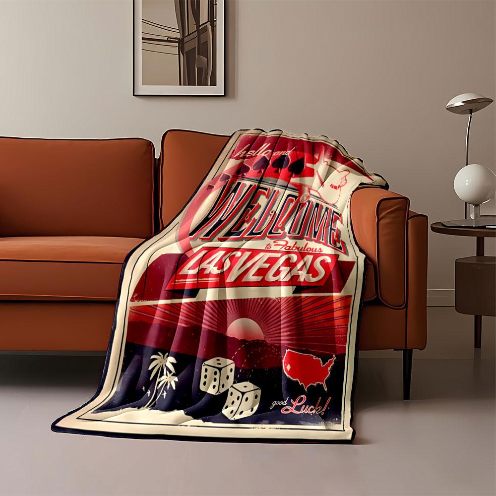 Welcome to Las Vegas Blanket for all seasons blanket lunch break throw gift