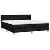 Maison Exclusive - Sommier à lattes de lit avec matelas Noir 160x200 cm Tissu