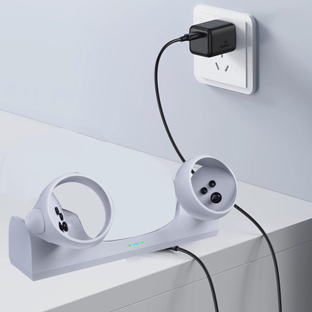 VR зарядная станция для Oculus Quest 2 зарядная док-станция для Meta Quest 2 с 2 перезаряжаемыми батареями an