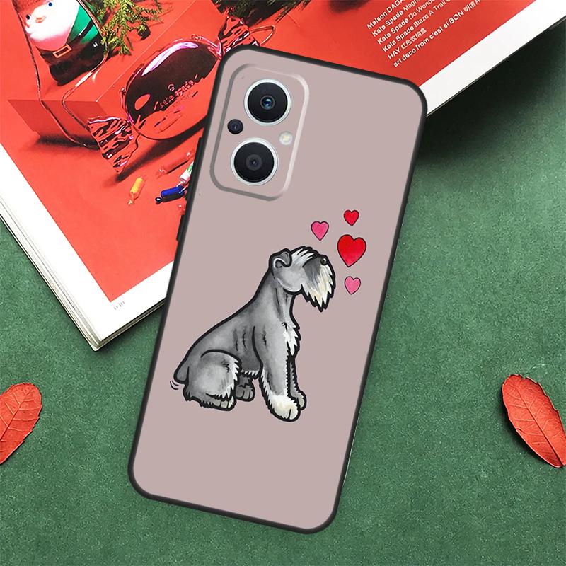 Cartoon Schnauzer Dog Case For OPPO Reno 5 Lite 8 4 6 7 10 Pro 4Z 5Z 8T OPPO Find X6 X5 Pro X2 Neo X3 Lite Cover