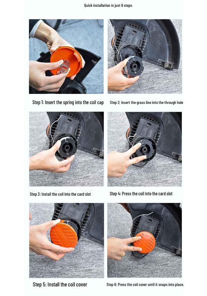 BLACK+DECKER AF-100-3ZP Набор лески и головки для триммера, 12+2+2 шт.