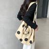 Summer Women's Bag Polka Dot Original Design Canvas Bag Women Lazy Wind Trend Large Capacity Tote Bag Women