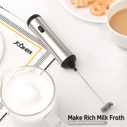 Handheld Coffee Frother, USB Rechargeable Hand Frother, Adjustable Handheld Milk Frother for Cappuccino, Hot Chocolate, Milkshakes, and Egg Mixes, Sil
