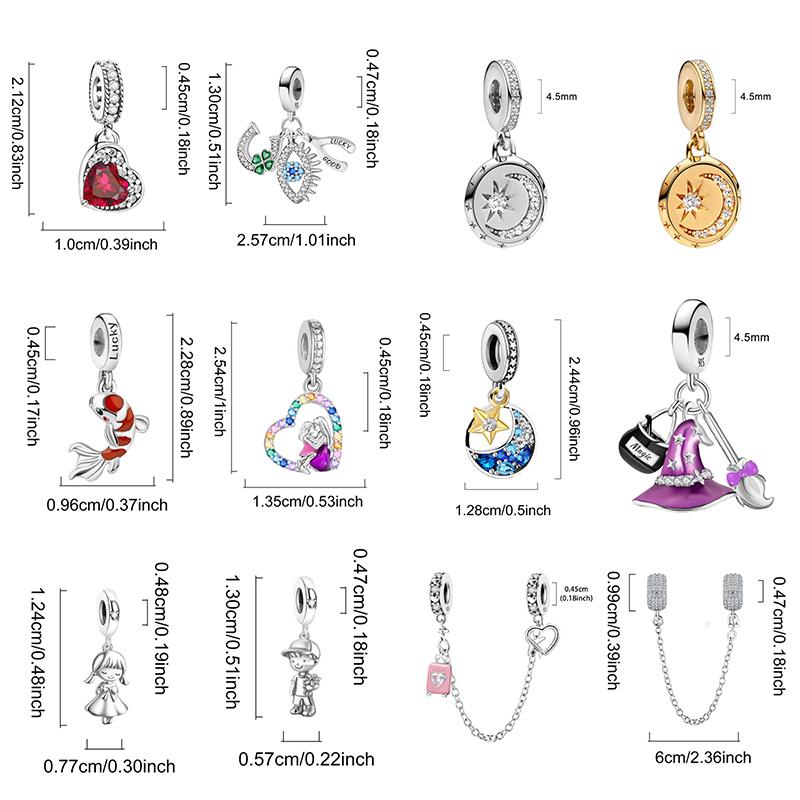 Медные бусины-шармы в виде сердца, клубники, глаза дьявола, панды, подходят для оригинальных браслетов Pan, DIY изысканные ювелирные изделия, подарок