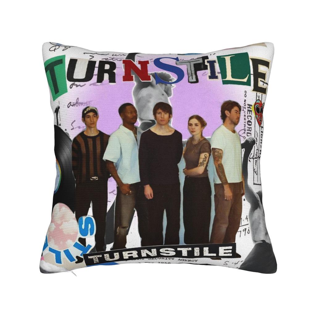 Decorative Pillow Covers Turnstile Rock Band Tour Merchandise Living Room Throw Pillow Case Cover Square Multiple Sizes