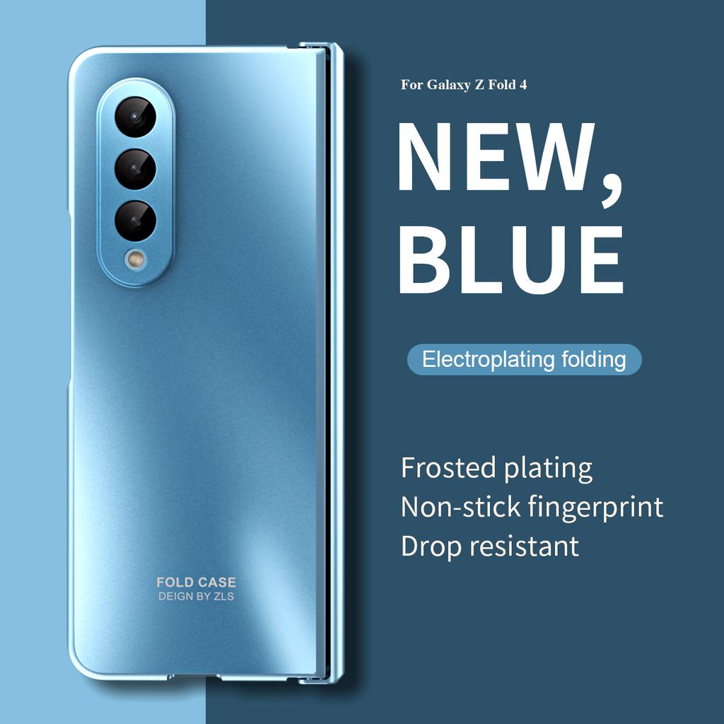 360-градусный шарнирный чехол с покрытием всего тела для Samsung Galaxy Z Fold 4 5, углеродное волокно, кожа, закаленное стекло, защитная крышка для камеры, противоударный чехол Fold 3 5