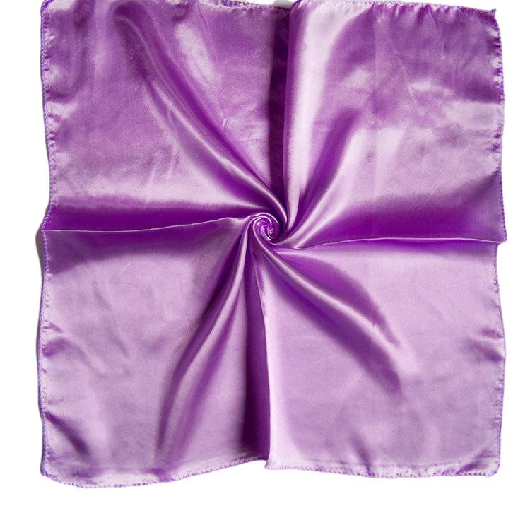 50x50cm Women Solid Square Scarf Single Performance Boy Girl Small Simulation Silk Scarves Flight Attendant Party Gift