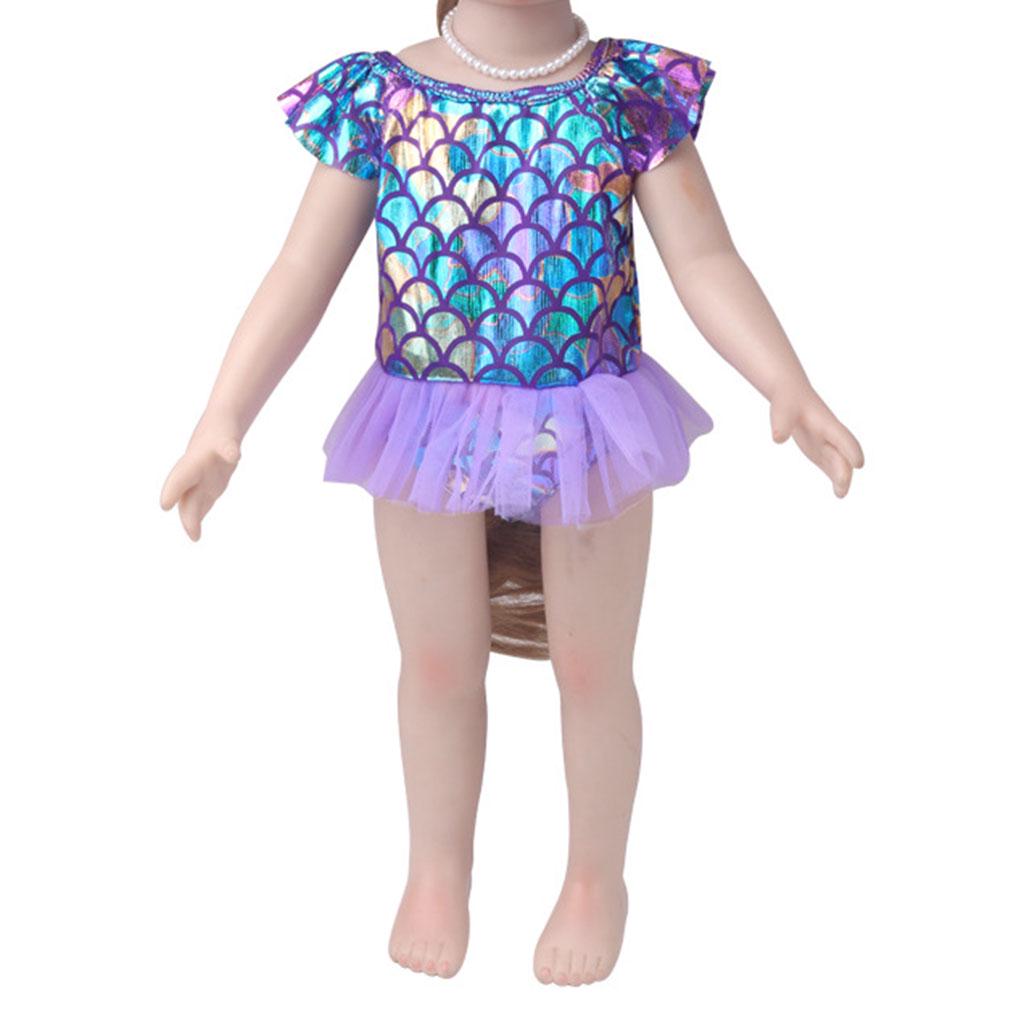 Одежда купальник и панамка для кукол размером 43 см