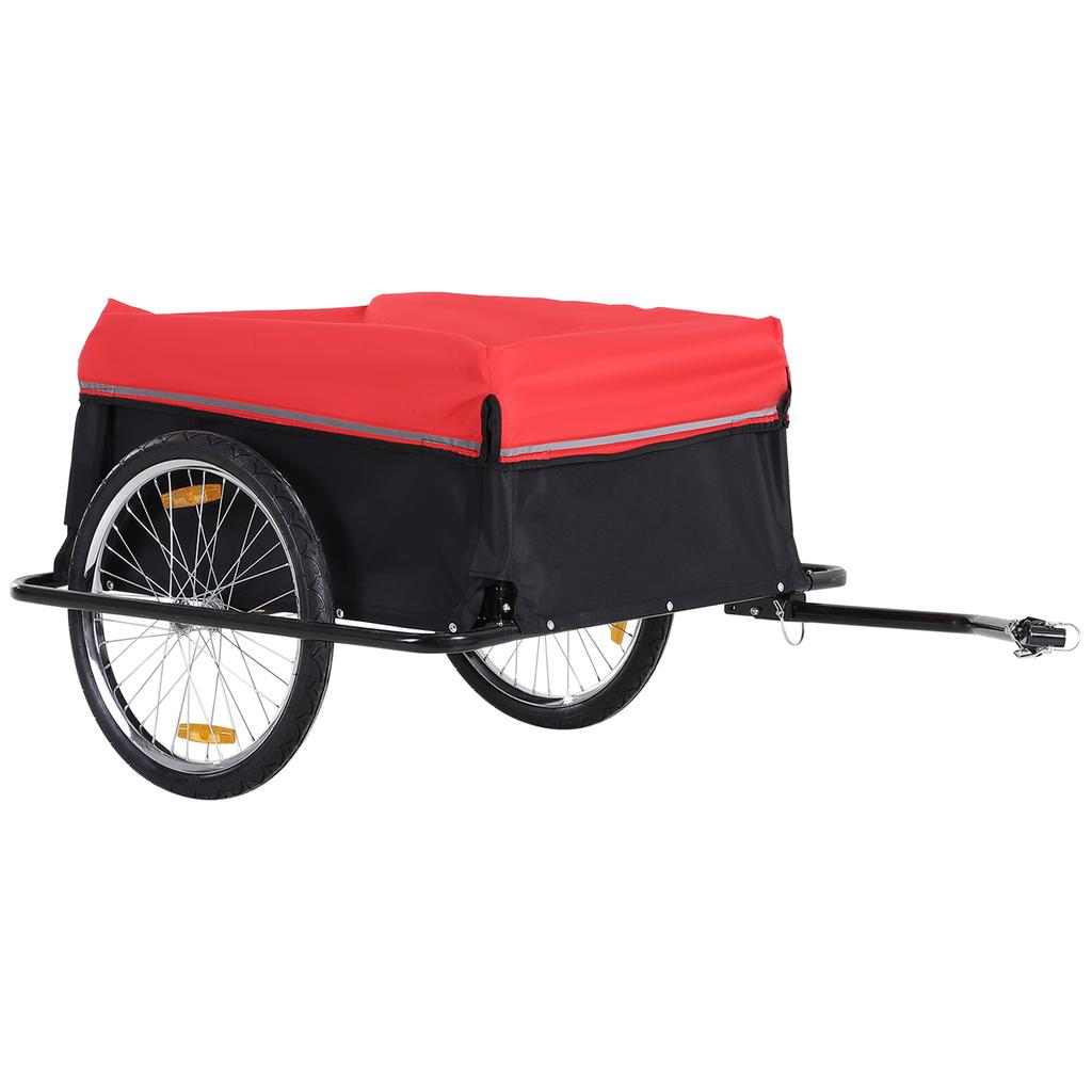 Bicycle Trailer Foldable Cargo Trailer with Coupling, Transport Cart up to 40 kg Load Capacity